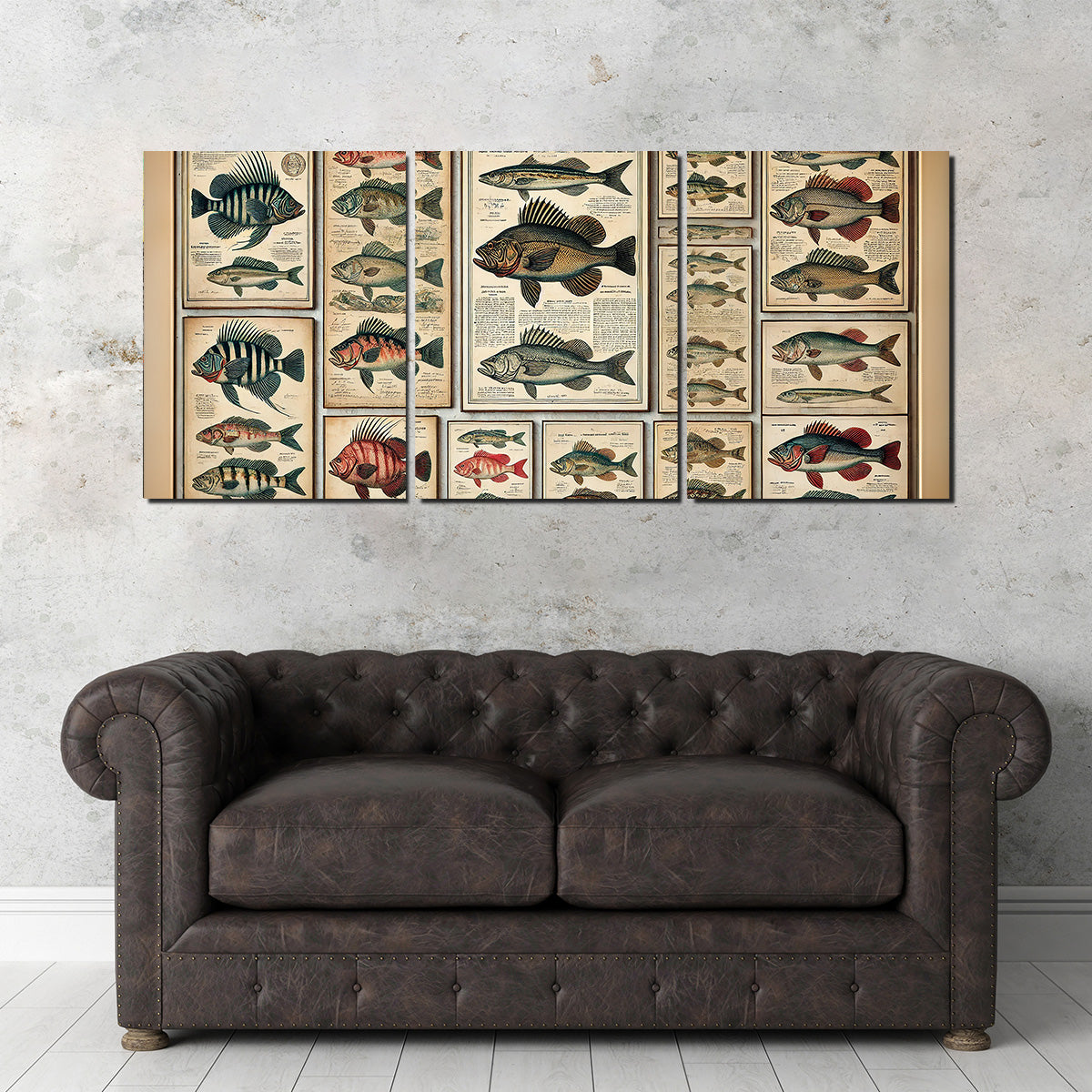 Exquisite Antique Fish Illustrations Wall Art for Stunning Home Decor