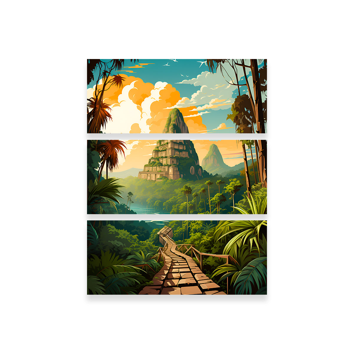 Exquisite Cambodia Bayon Temple Wall Art by Valth Graphics