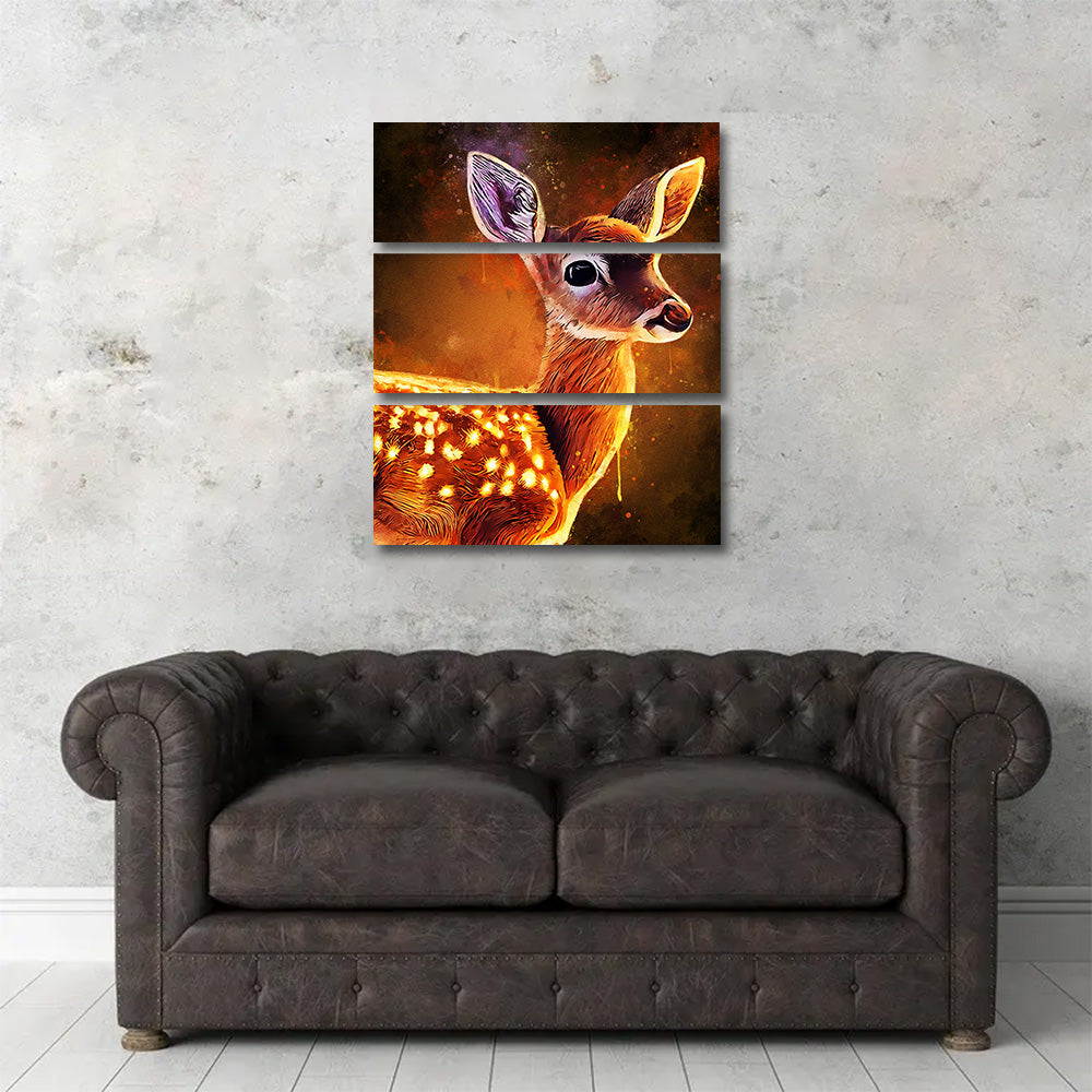 Adorable Baby Fawn Painting Wall Art for Your Home Decor