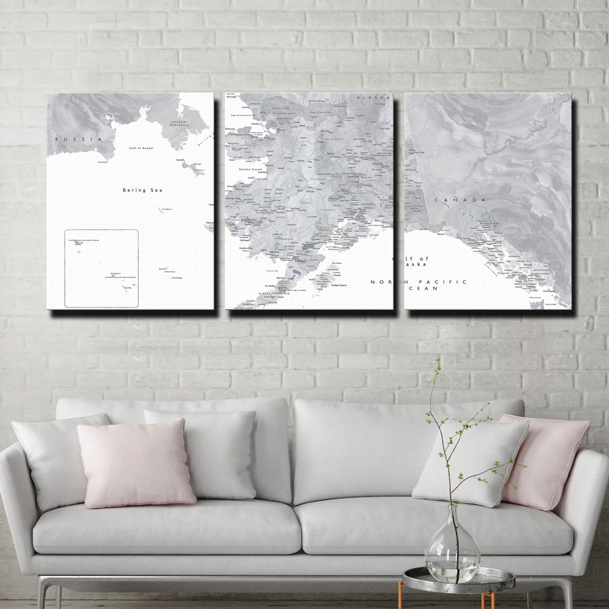 Stunning Alaska Map 2 Wall Art by Blursbyai