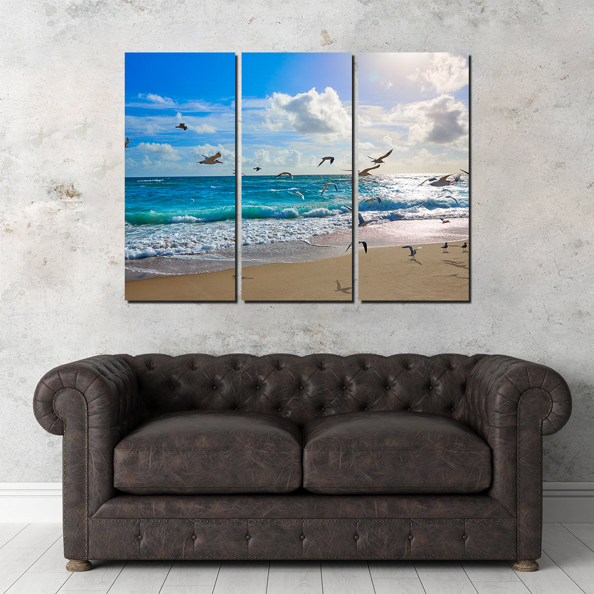 Stunning Singer Island Beach Seagulls Wall Art by Studiodtalk