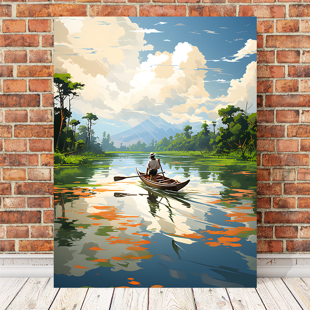 Exquisite Cambodia - Siem Reap River Wall Art by Valth Graphics