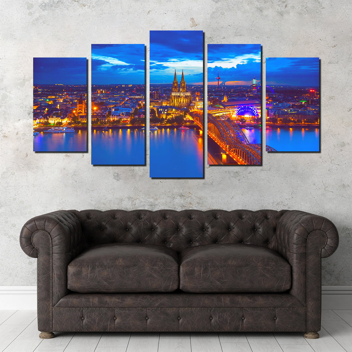 Hohenzollern Bridge Germany Wall Art - Museum Quality Canvas Print by Dina Rolle