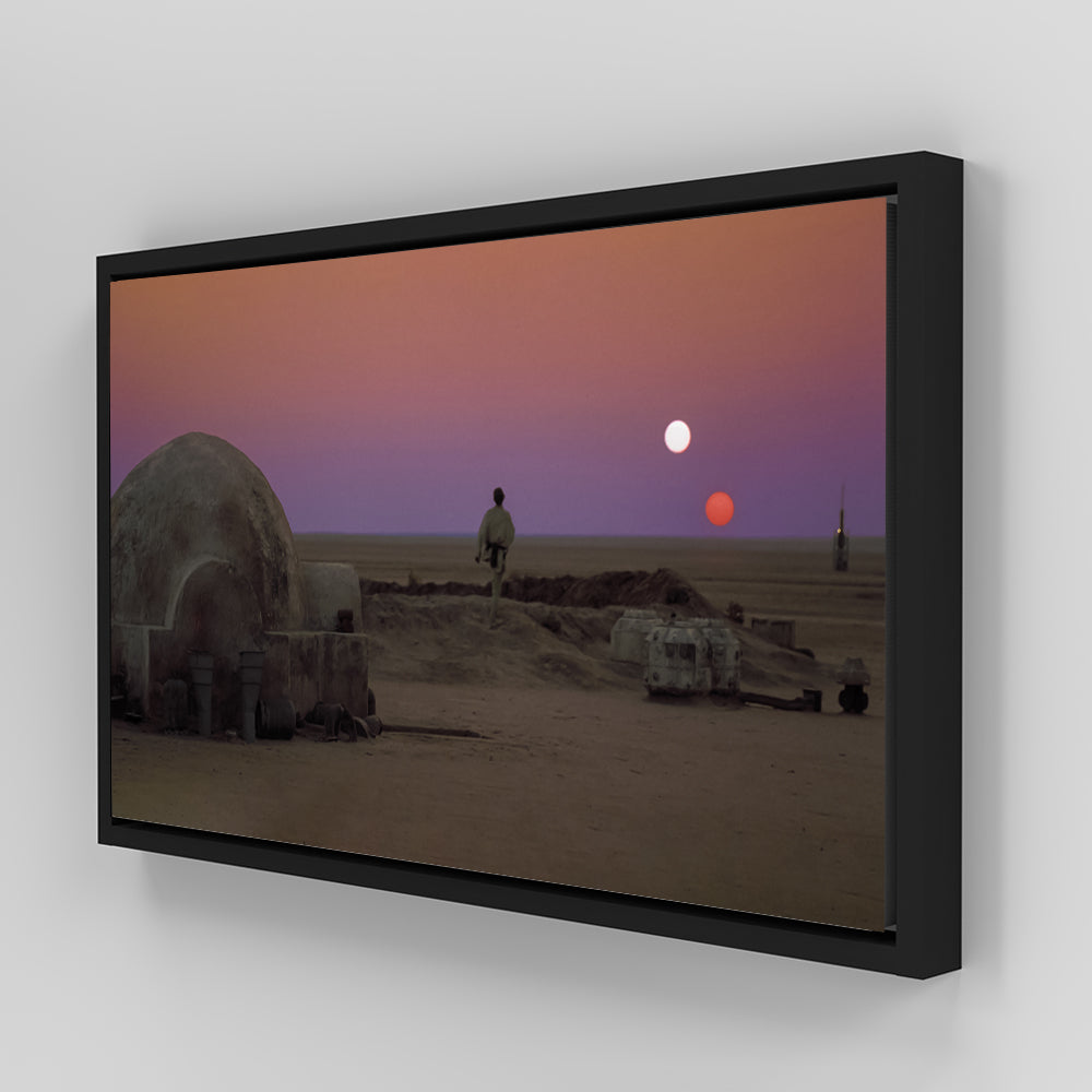 Breathtaking Binary Sunset Panoramic Wall Art for Stunning Home Decor
