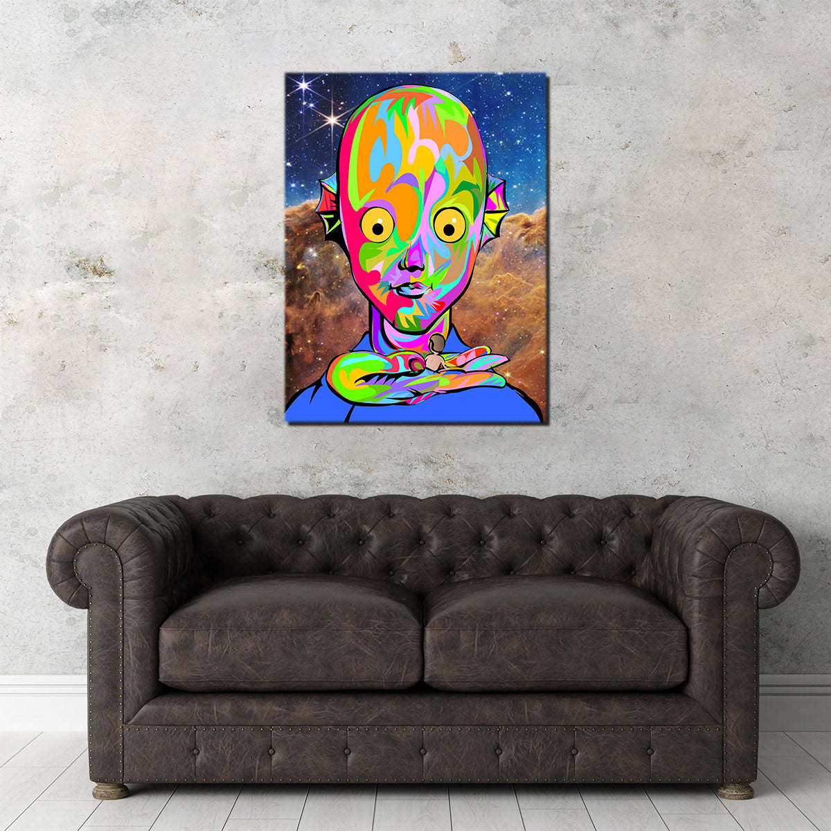 Unique Alien Face Wall Art for Stunning Home Decor