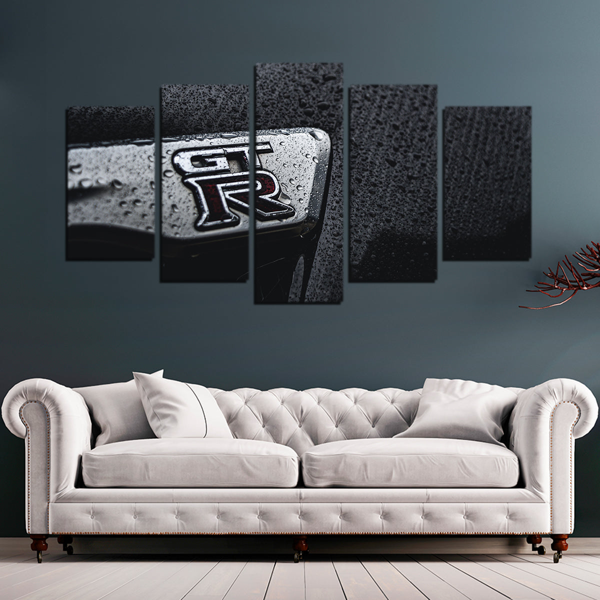 Stunning Nissan GTR Rain Drops Wall Art for Your Home Decor