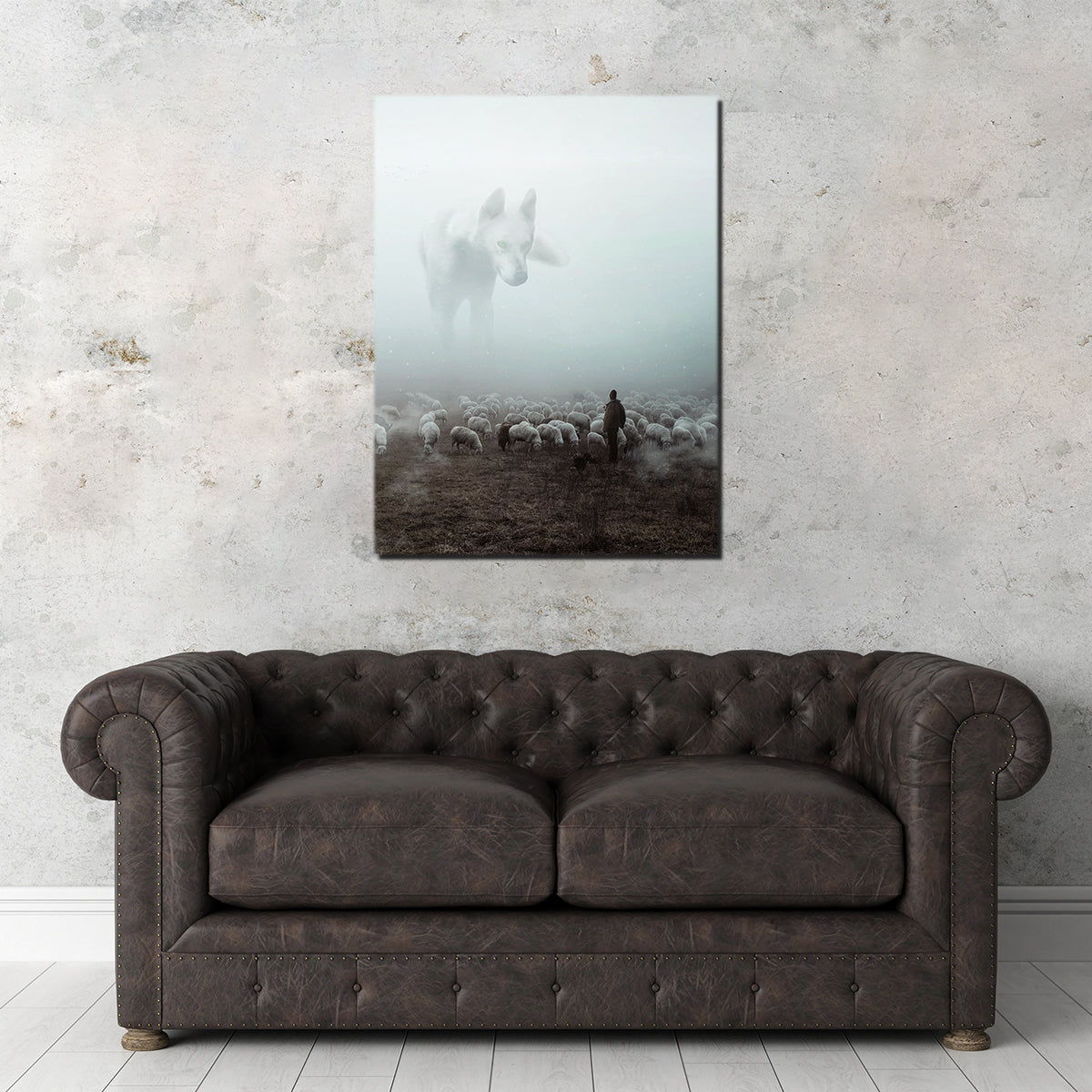 Stunning Big Wolf Wall Art by Milos