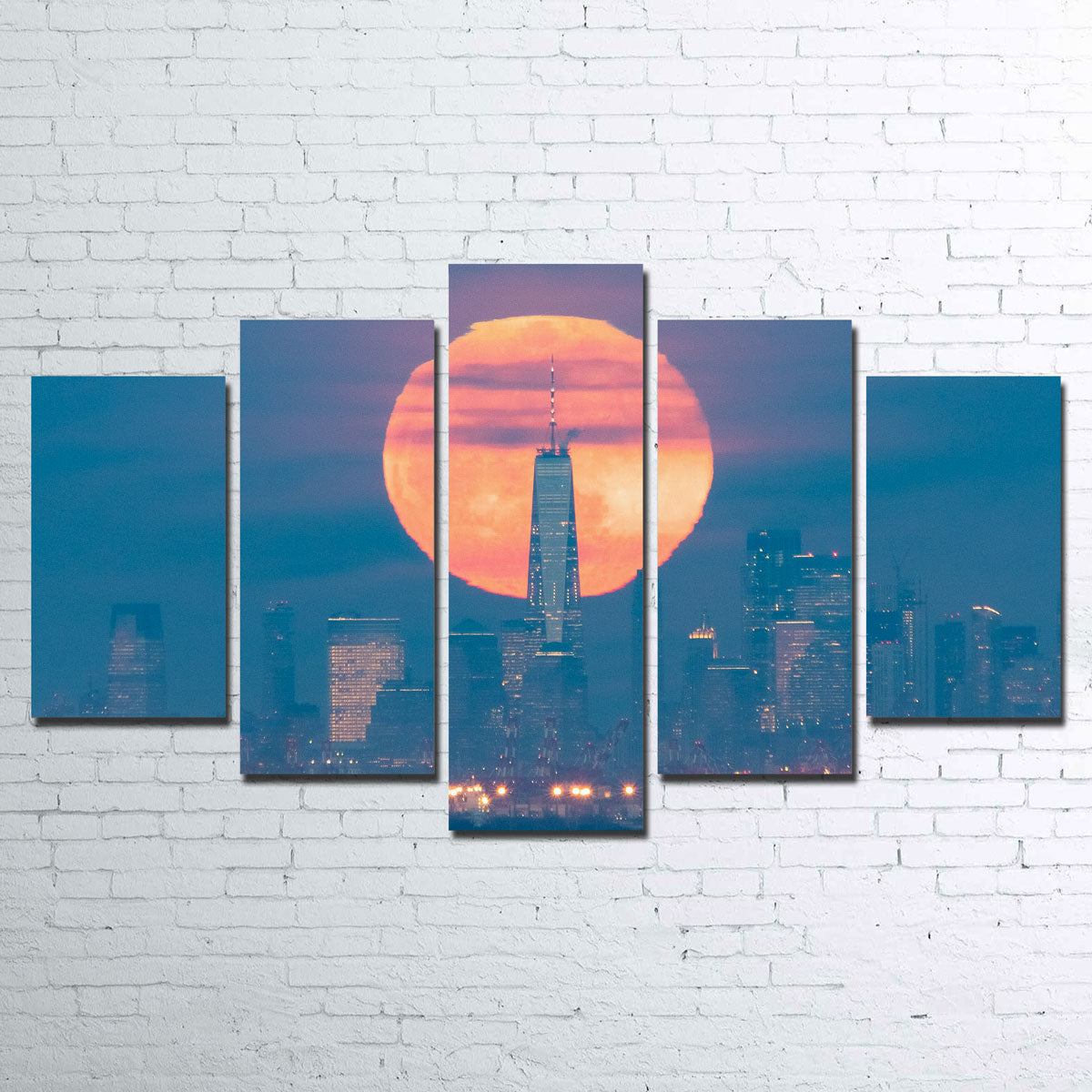 Stunning New York Sun Skyline Wall Art by Dennis Maida