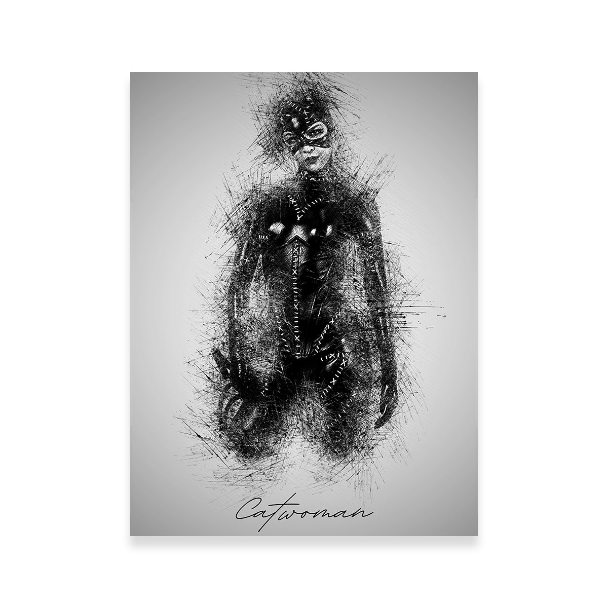Stunning Catwoman Sketch Wall Art for Your Home Decor