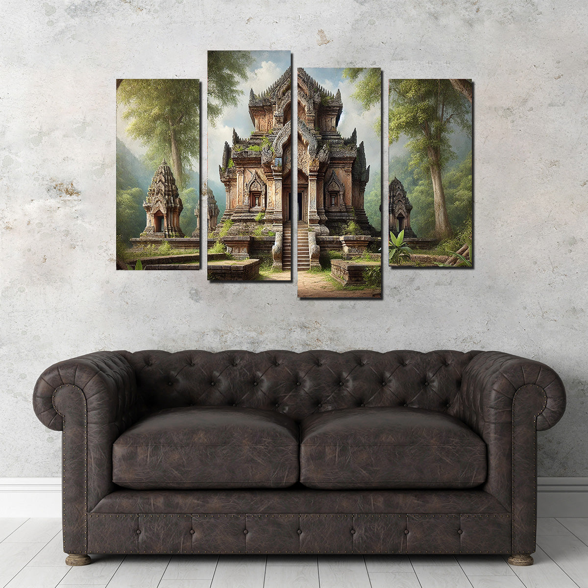 Exquisite Ancient Buddhist Temple Canvas Print