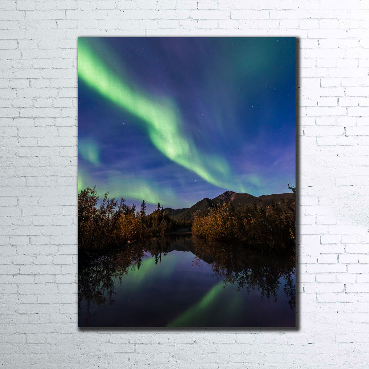 Stunning Northern Lights Reflection Wall Art by Lucas Moore