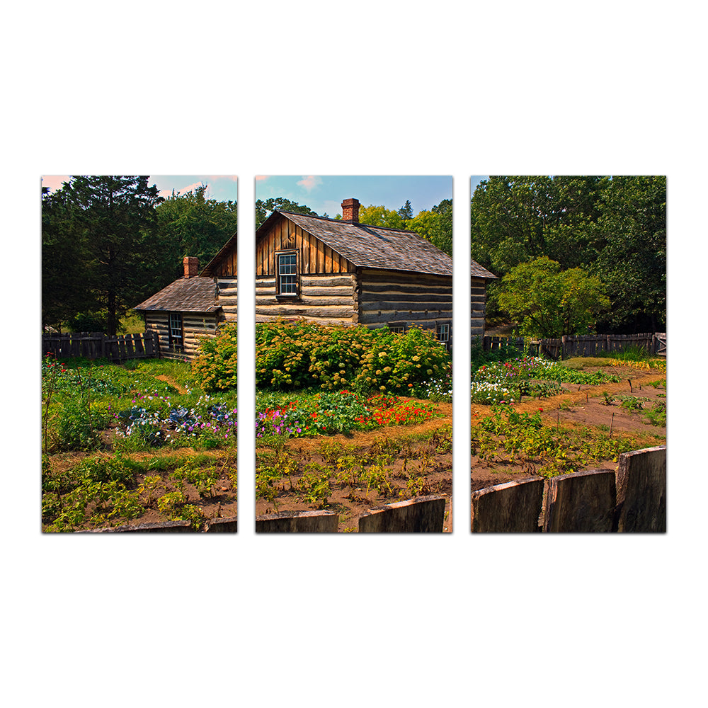 Pedersen House And Garden Wall Art - Sustainable Kiln - Dried Pine Framed Canvas