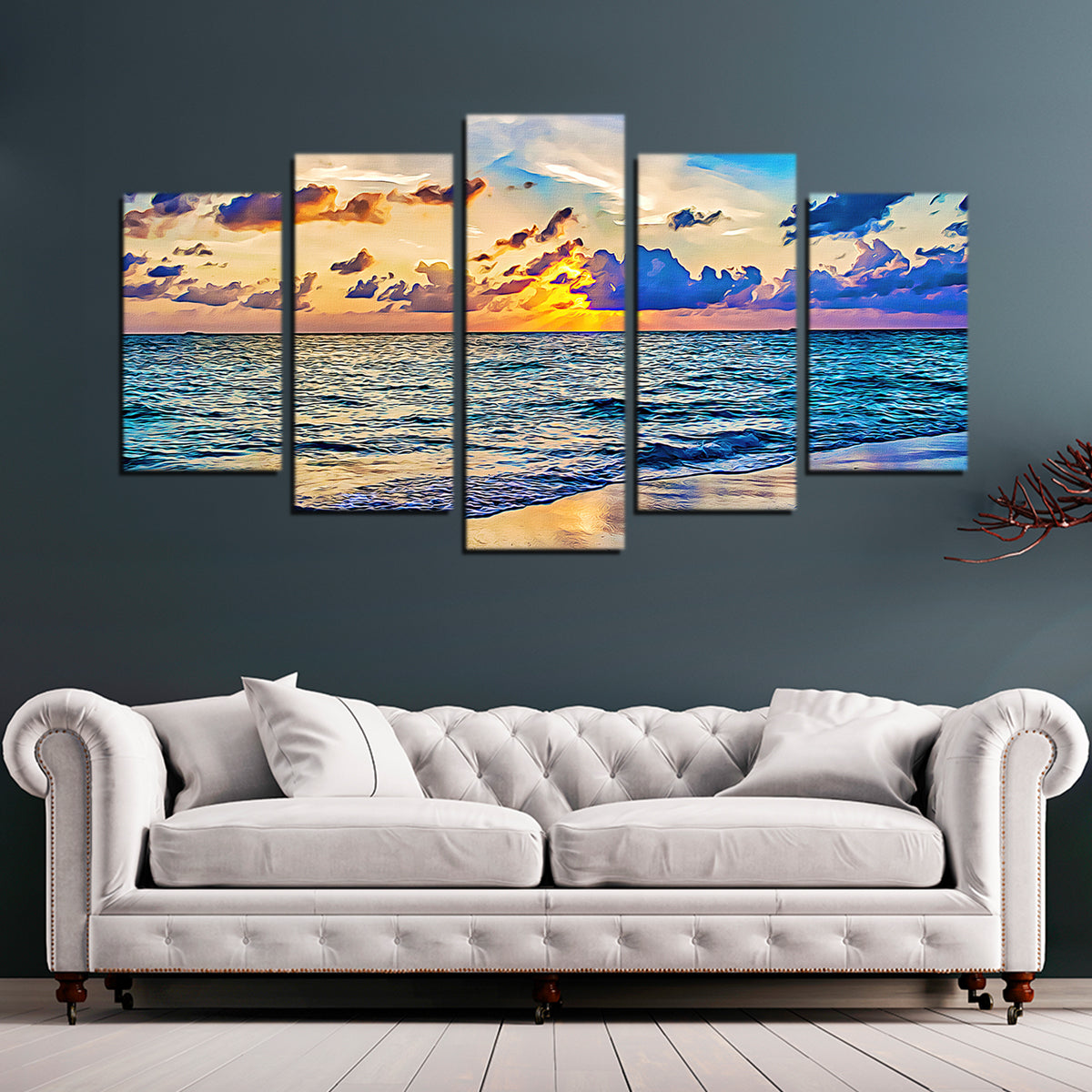 Stunning Azure Sunset Wall Art by Denise Dundon
