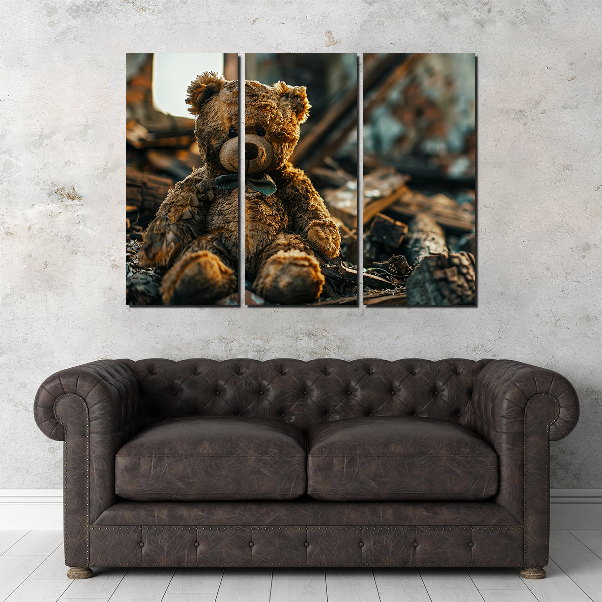 Charming Shabby Teddy Bear Wall Art for a Cozy Decor