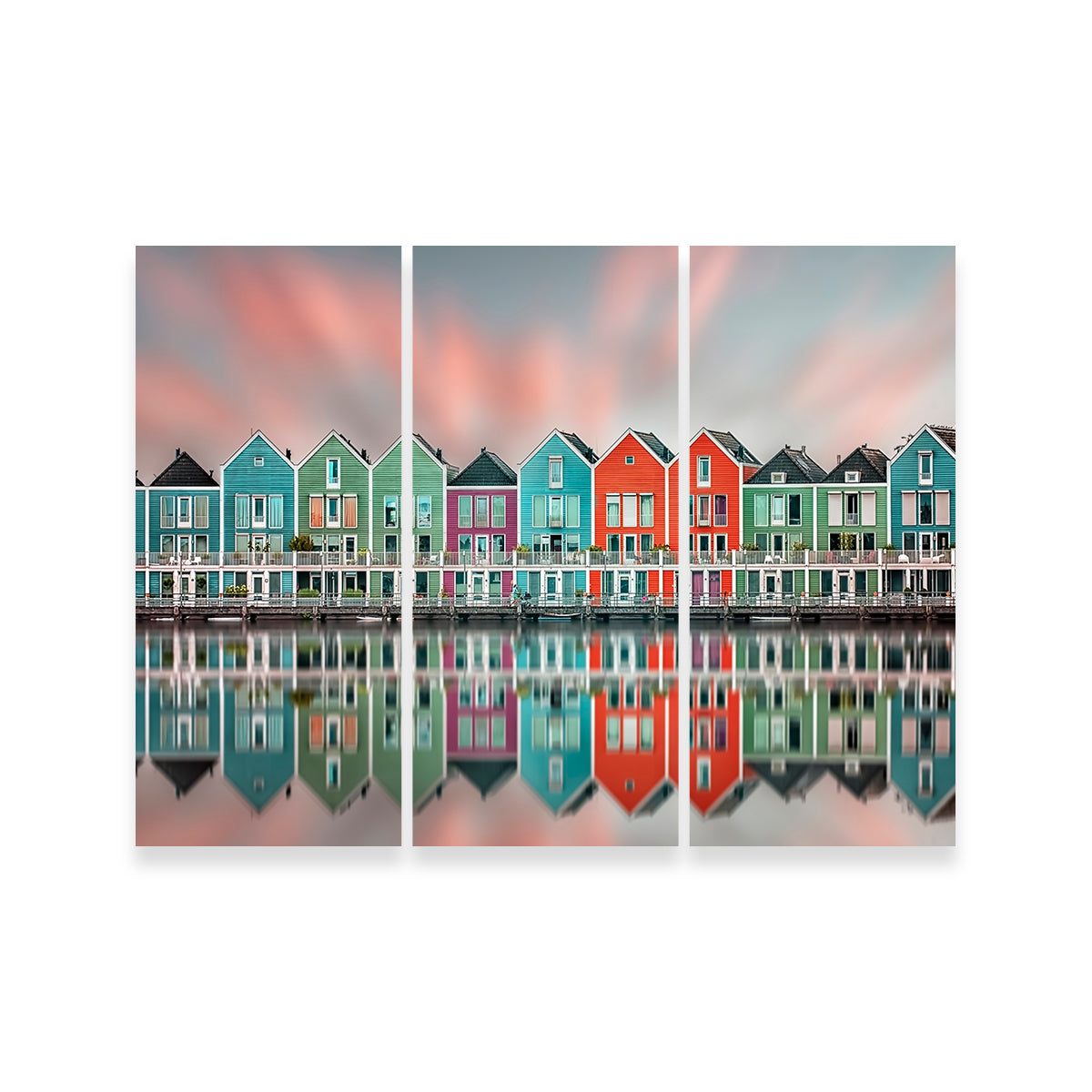 Exquisite Handmade Dutch-Style Kiln-Dried Pine Wood Wall Art