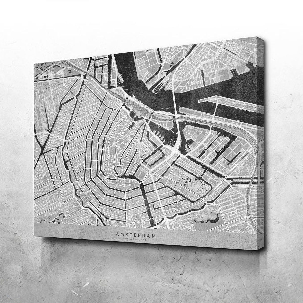 Stunning Amsterdam Map 2 Wall Art - Ideal for Home Decor