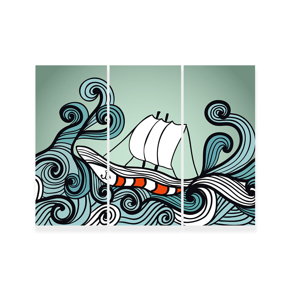 Exquisite Ship Art Wall Decor Canvas