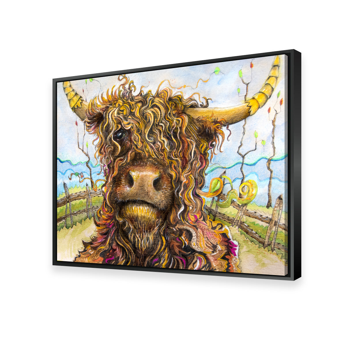 Exquisite Highland Cow Art Canvas Wall Art for Home Decor
