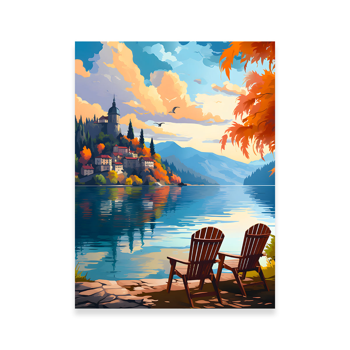 Stunning Slovenia - Bled Lake Wall Art by Valth Graphics