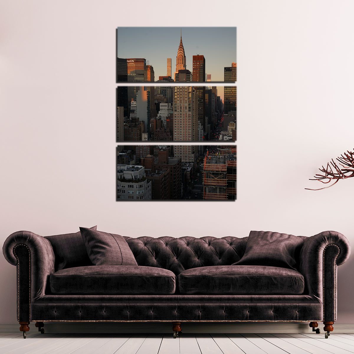 Stunning Shadow on NYC Skyline Wall Art - Ideal Decor Piece