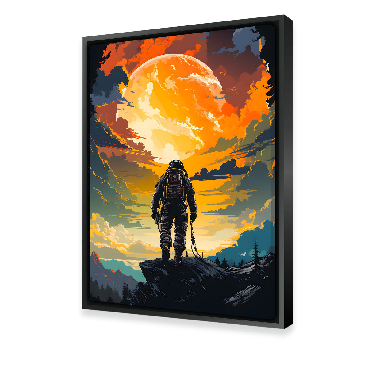 Stunning Astronaut in the Sun Wall Art for Home Decor