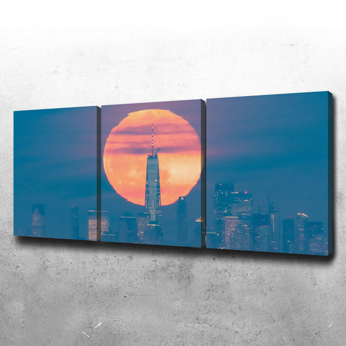 Stunning New York Sun Skyline Wall Art by Dennis Maida