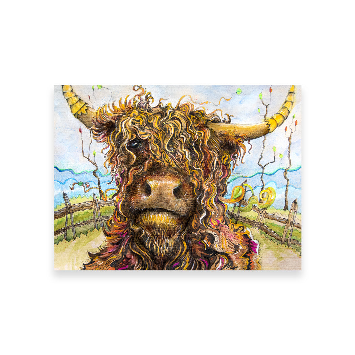 Exquisite Highland Cow Art Canvas Wall Art for Home Decor