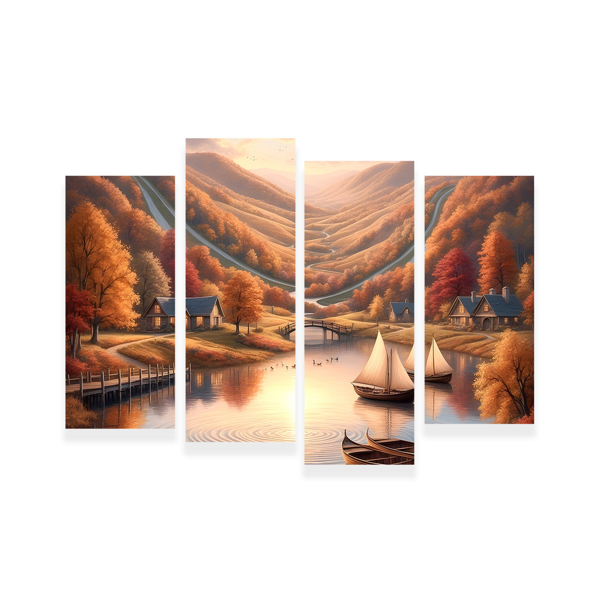 Autumn Voyage: Exquisite Handmade Wall Art