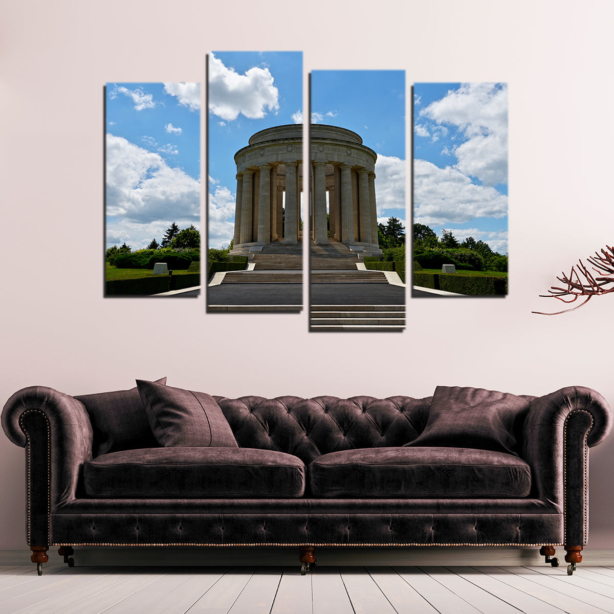 Montsec US WWI Memorial Wall Art - Stunning Canvas Print by David Campbell
