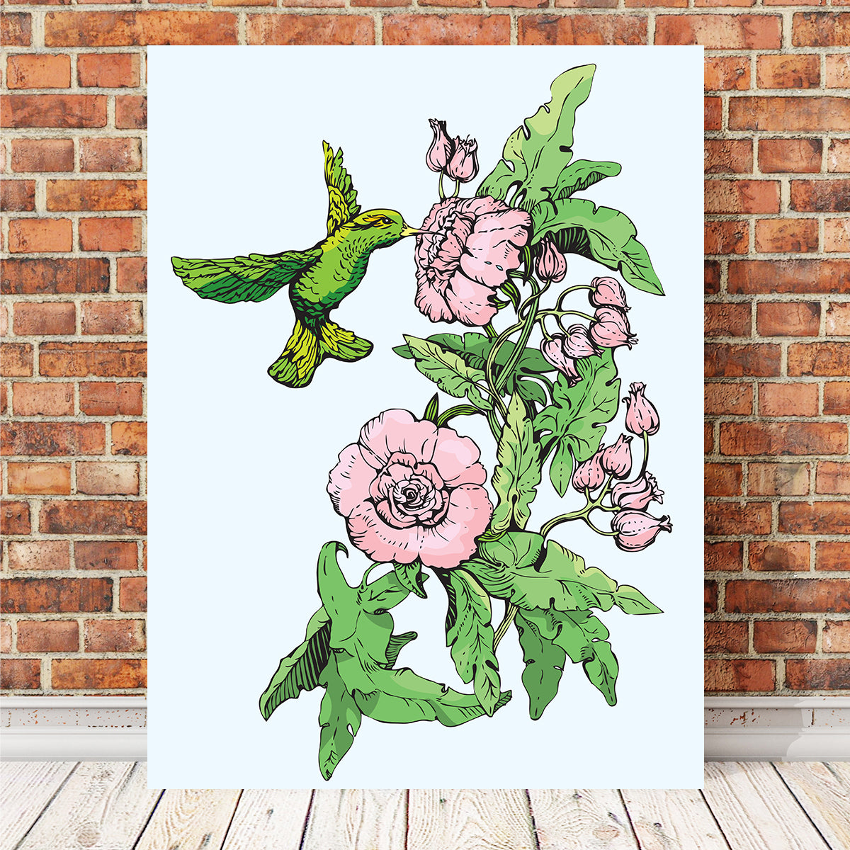 Exquisite Hummingbird Drinking Nectar Wall Art for Stunning Home Decor