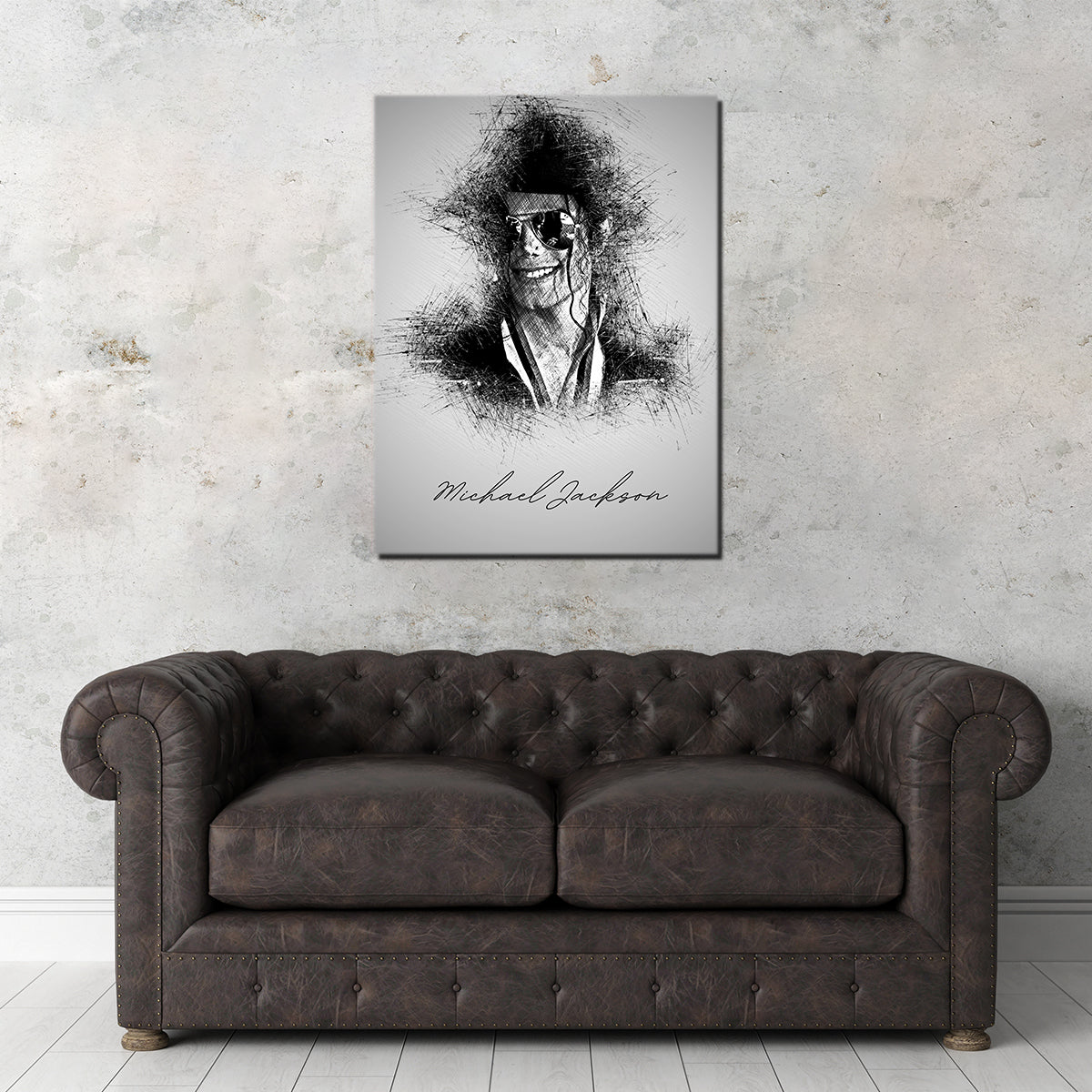 Exquisite Michael Jackson Sketch Wall Art - Ideal for Home Decor