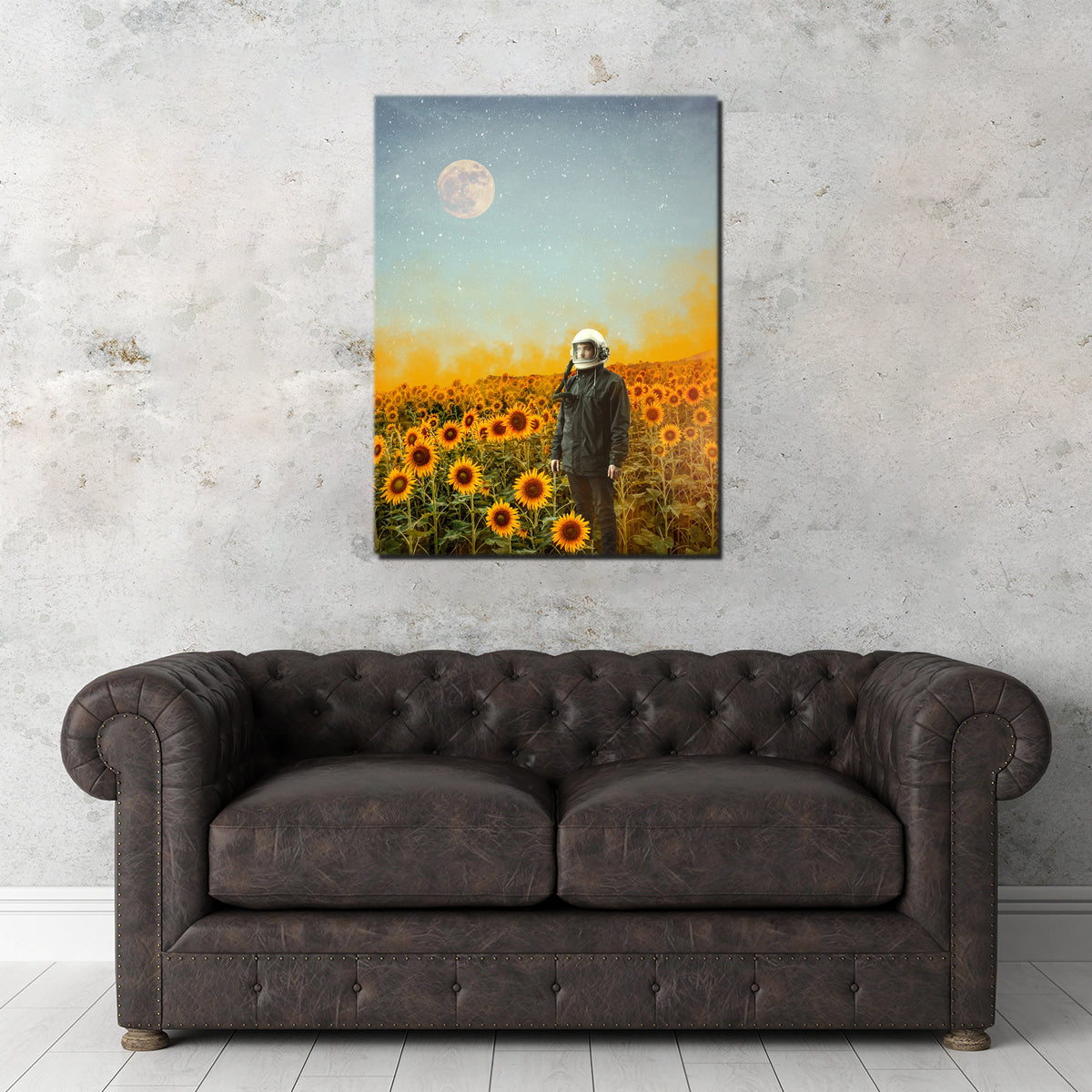 Astro Garden Wall Art by RAPart - Premium Kiln - Dried Pine Wood Framed Canvas