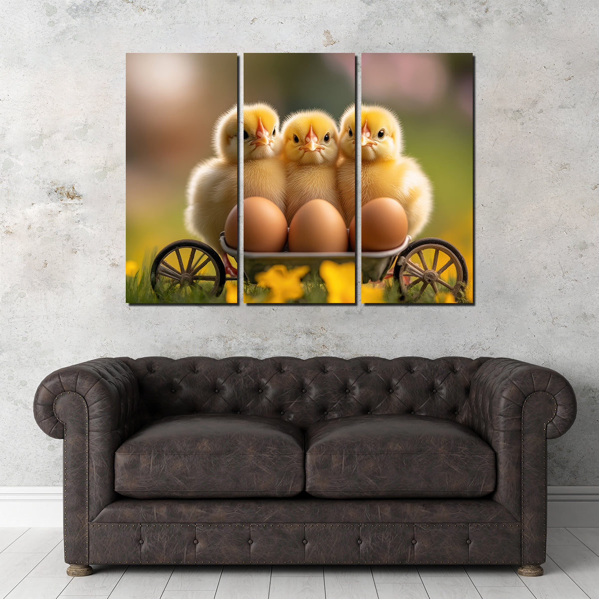 Adorable Baby Chicken Eggs Wall Art for Home Decor