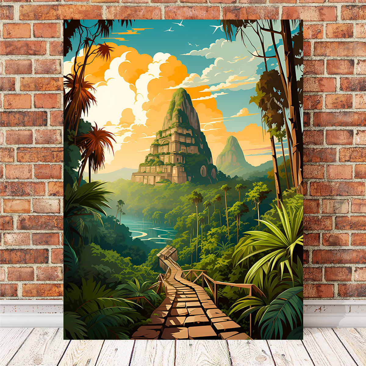 Exquisite Cambodia Bayon Temple Wall Art by Valth Graphics