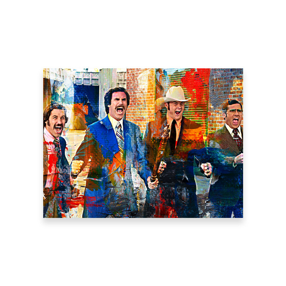 Anchorman Crew with Weapons Stunning Wall Art for Your Home Decor