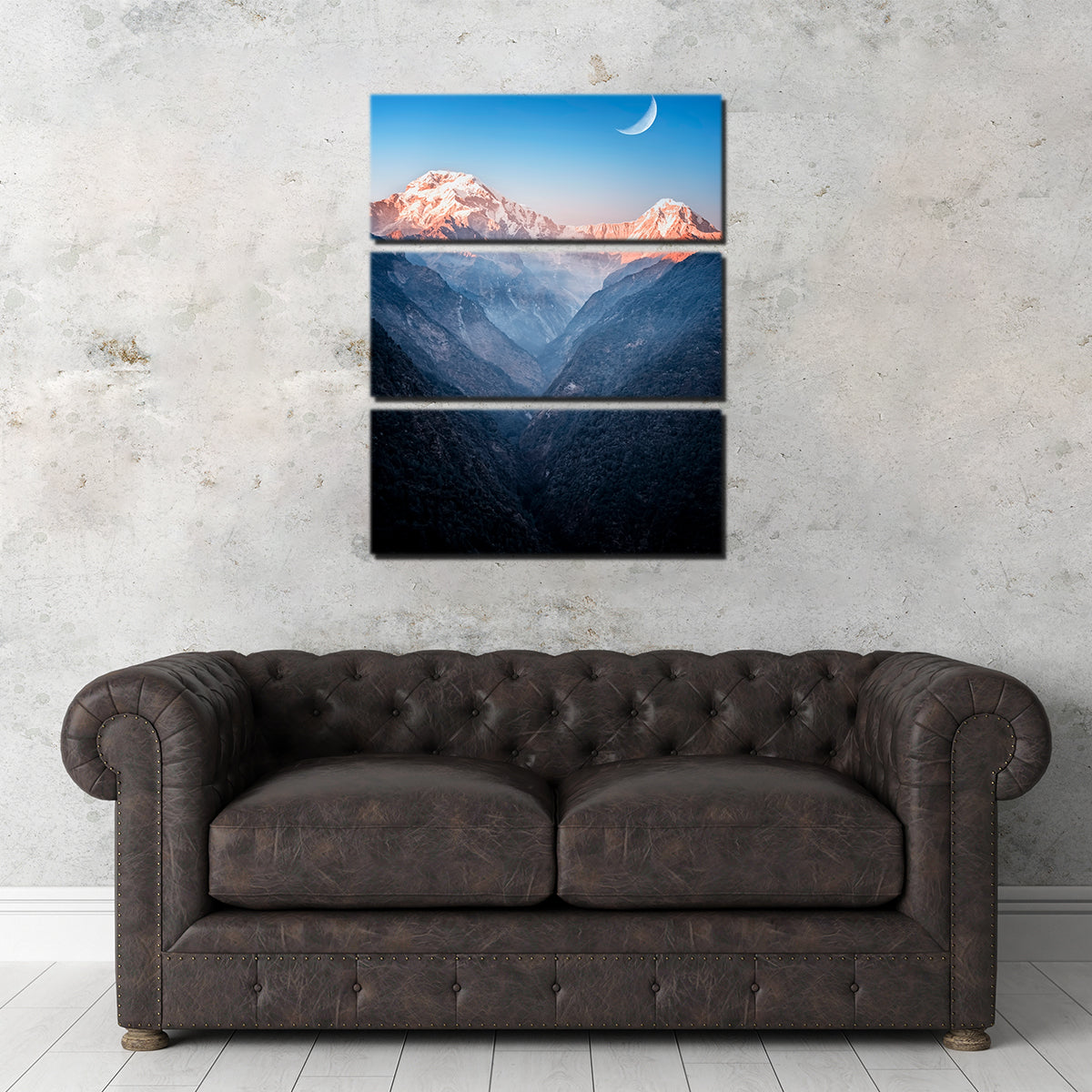 Exquisite Himalayan Moonrise Wall Art for Stunning Home Decor