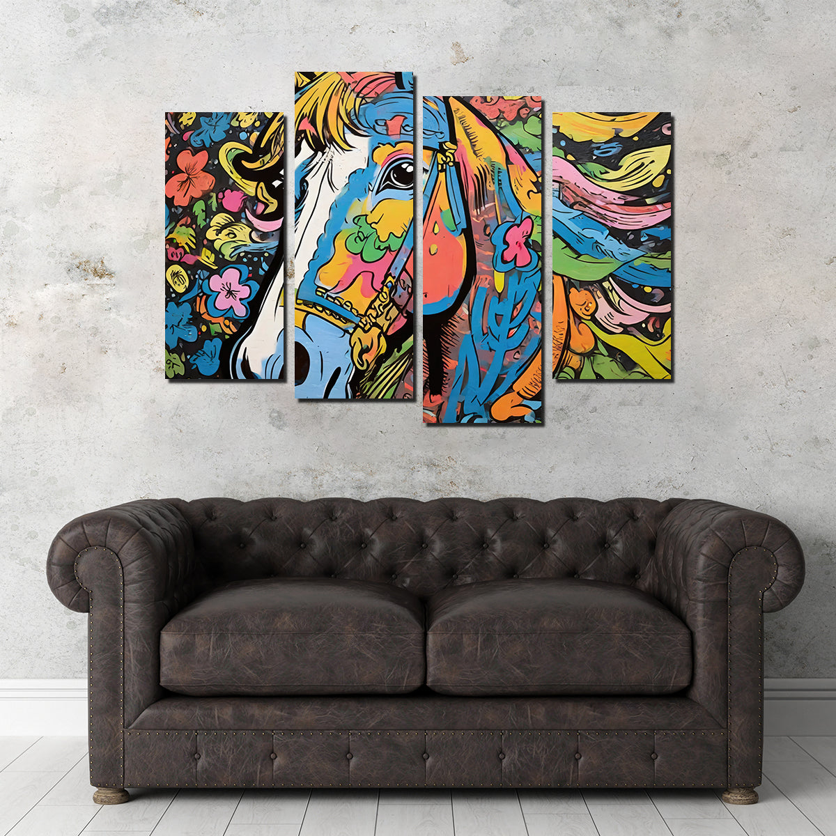 Stunning Horse Graffiti Wall Art by Stephen Chambers