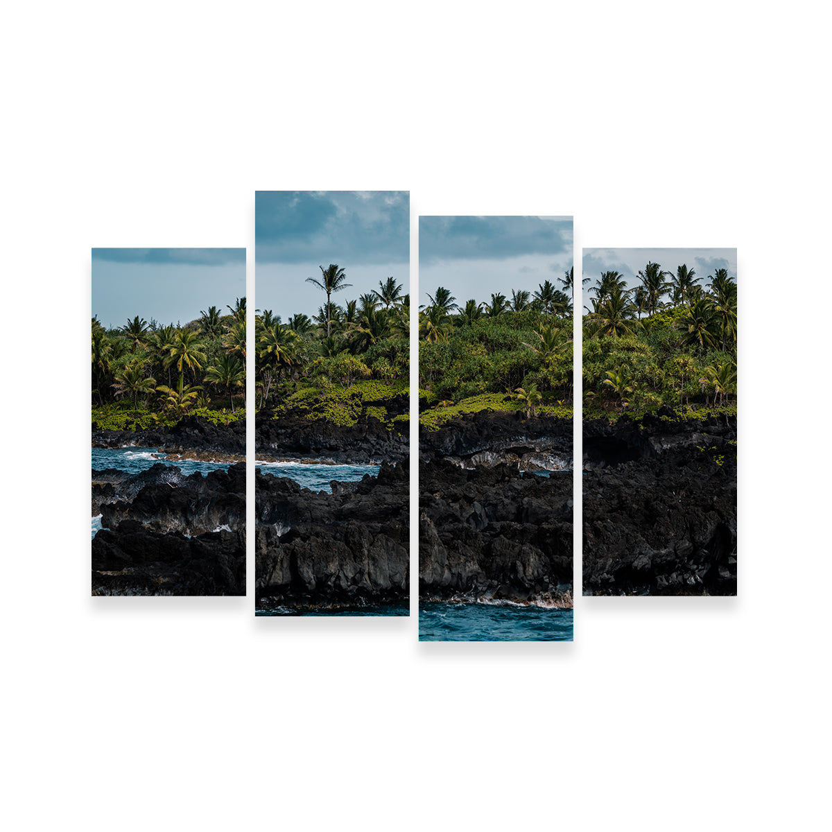 Stunning Ocean and Lava Rock Wall Art by Lucas Moore