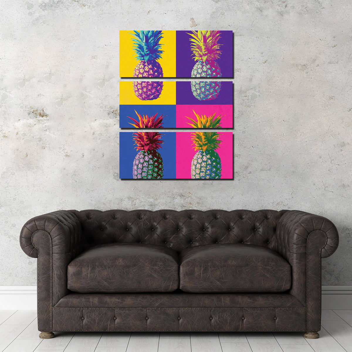 Happy Pineapple Inspiring Wall Art by Ralph & Laura Design