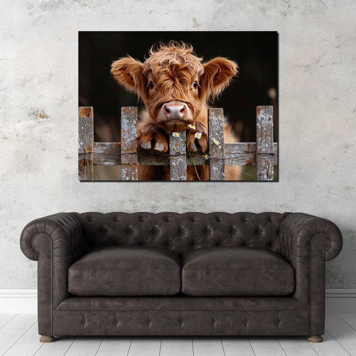 Gorgeous Highland Baby Calf Wall Art for Stunning Home Decor