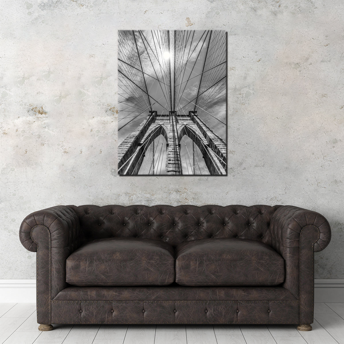 Stunning NYC Brooklyn Bridge Detail Wall Art by Melanie Viola