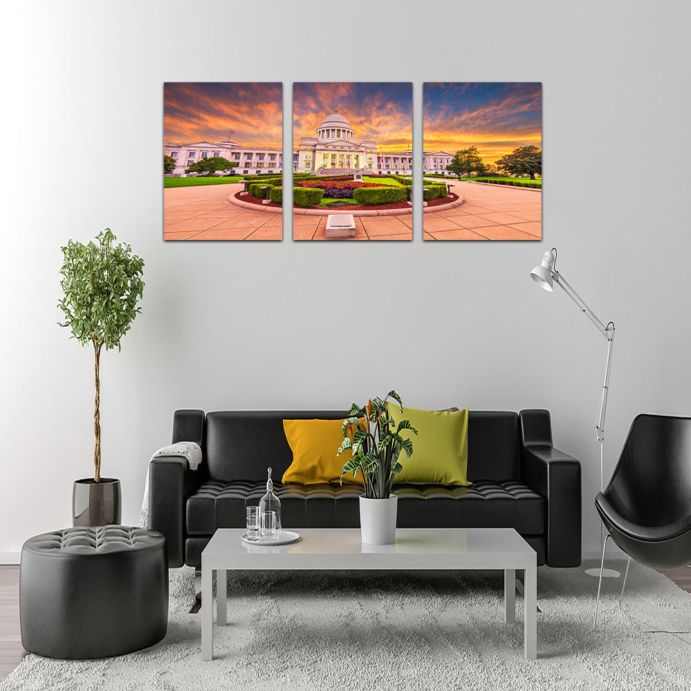 Stunning Arkansas State Capitol Building Wall Art - Museum Quality Canvas on Sustainable Pine Frames