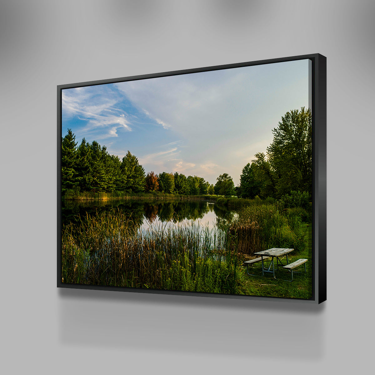 Stunning Alum Creek Fishing Pond Wall Art for Home Decor