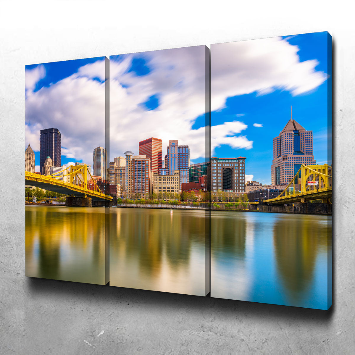 Exquisite Pittsburgh Allegheny River Wall Art - Museum-Quality Canvas on Sustainable Pine Frames