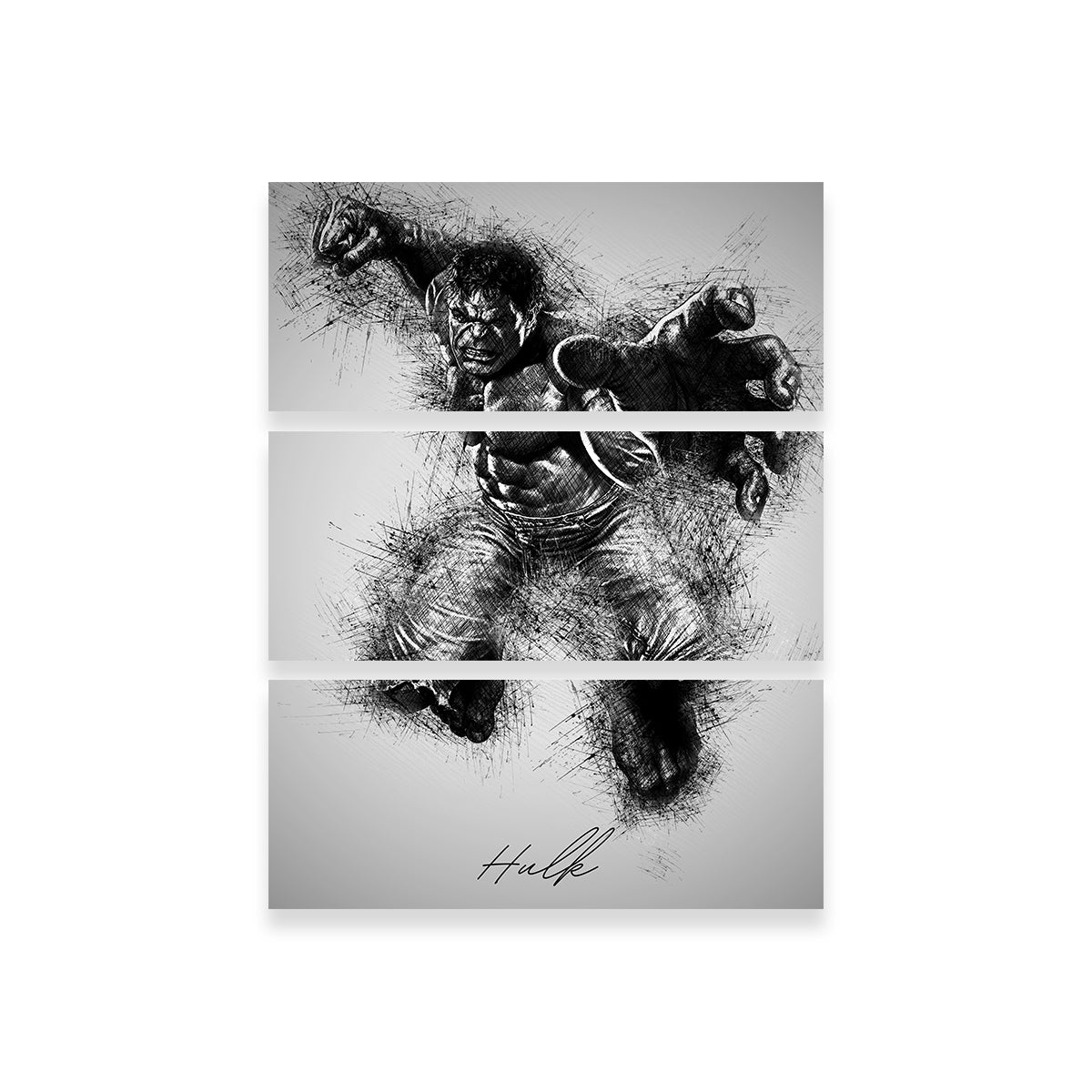 Striking Hulk Grayscale Wall Art for Your Home Decor