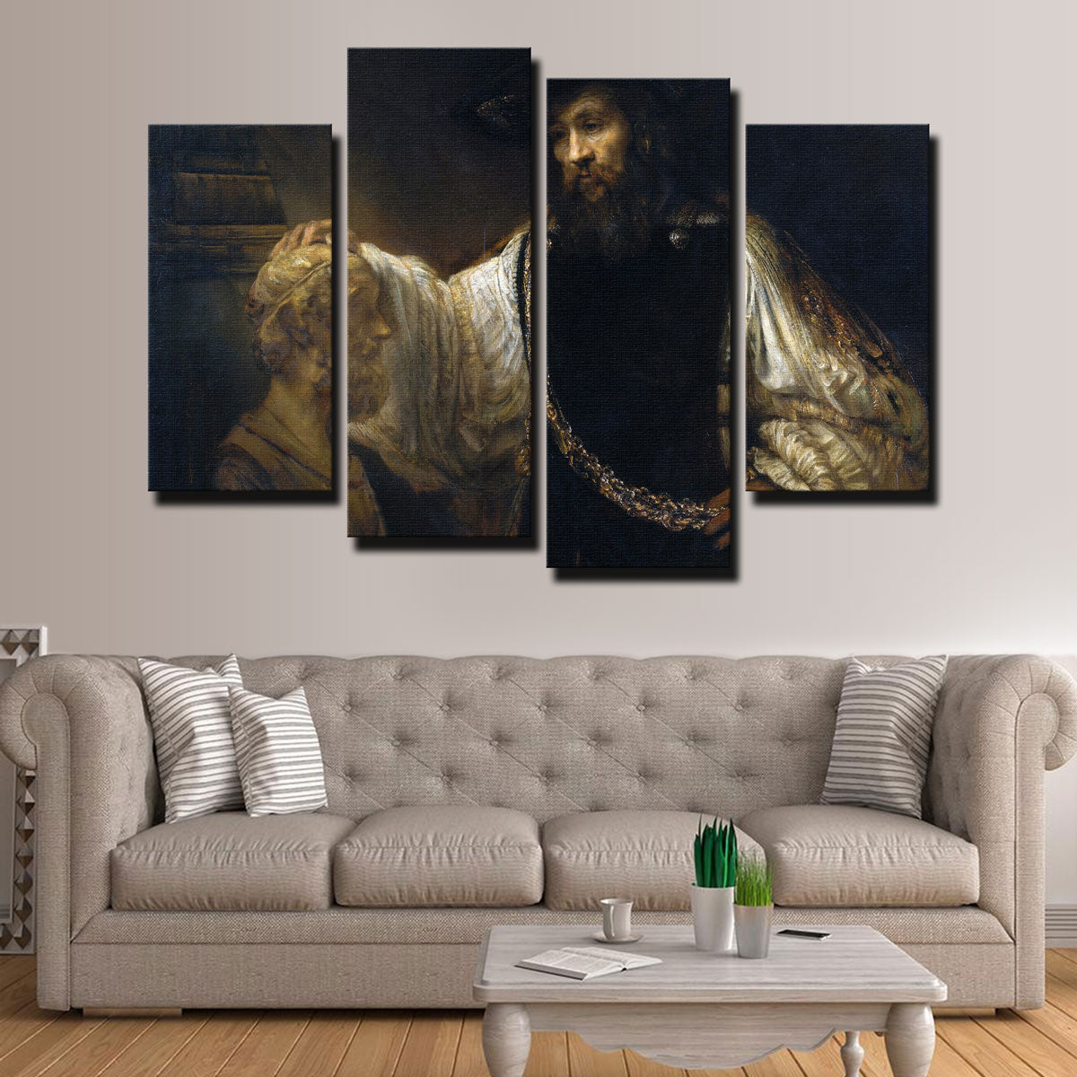 Exquisite Aristotle with a Bust of Homer Wall Art by Rembrandt