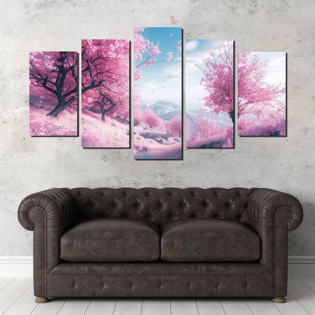 Stunning Pink Forest Wall Art