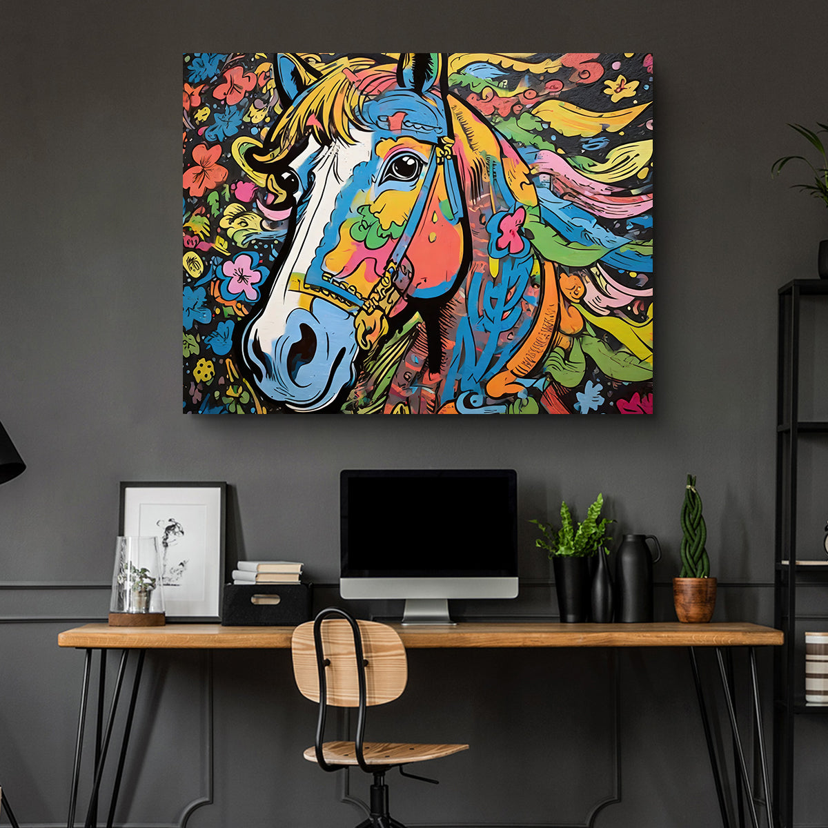 Stunning Horse Graffiti Wall Art by Stephen Chambers