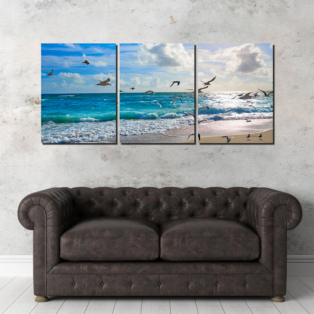 Stunning Singer Island Beach Seagulls Wall Art by Studiodtalk
