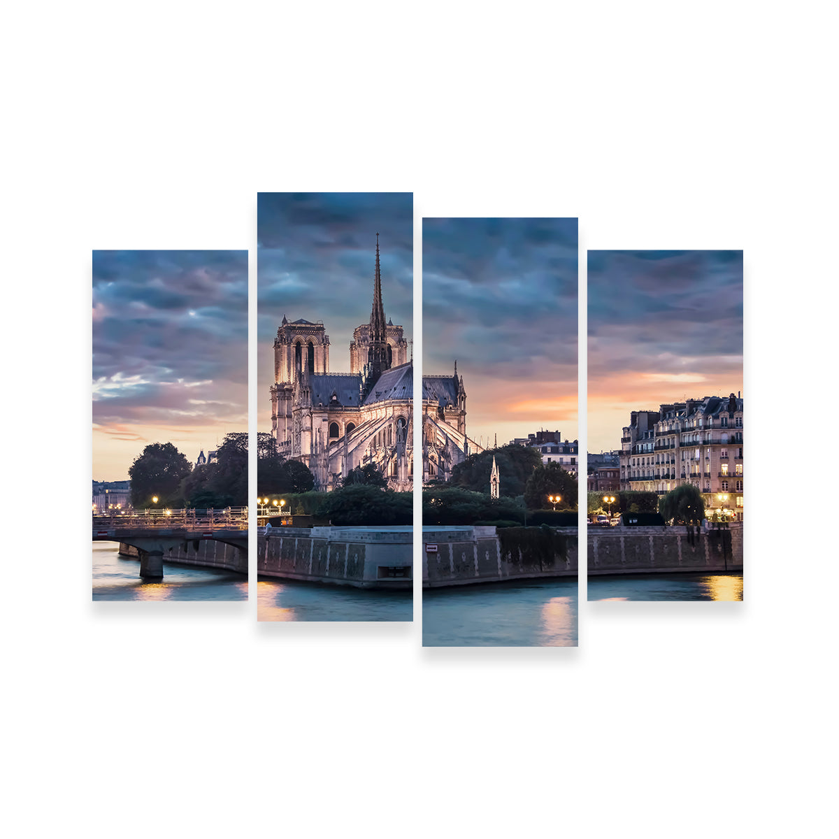Stunning Notre Dame Sunset Wall Art for Home Decor